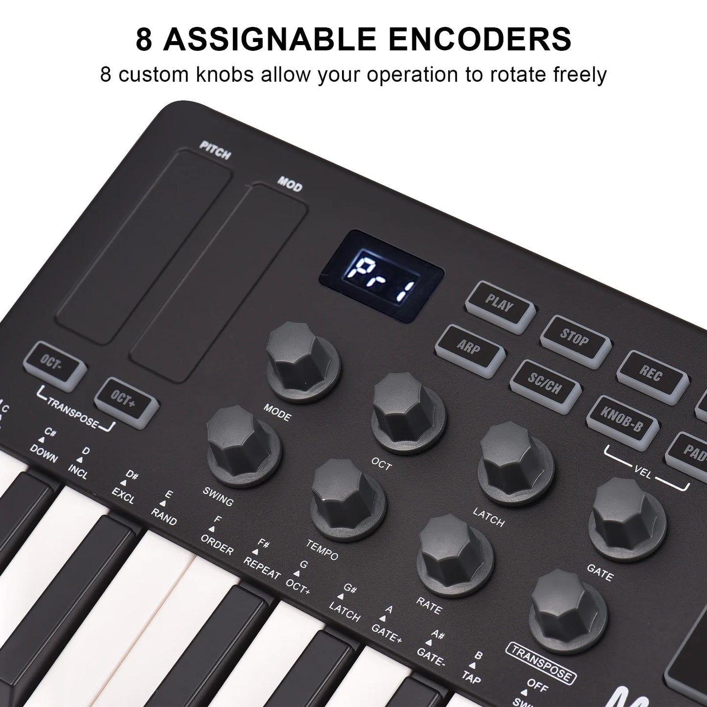 Mini 25-Key Wireless MIDI Controller