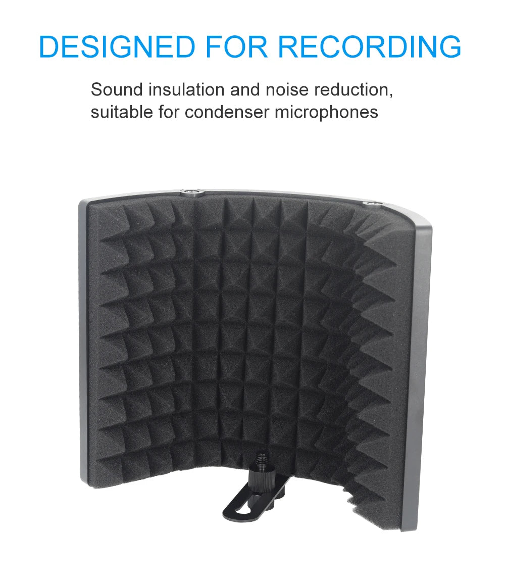 Foldable Microphone Isolation Shield Triple Layer