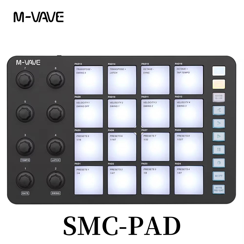 M VAVE SMC PAD Wireless MIDI Controller