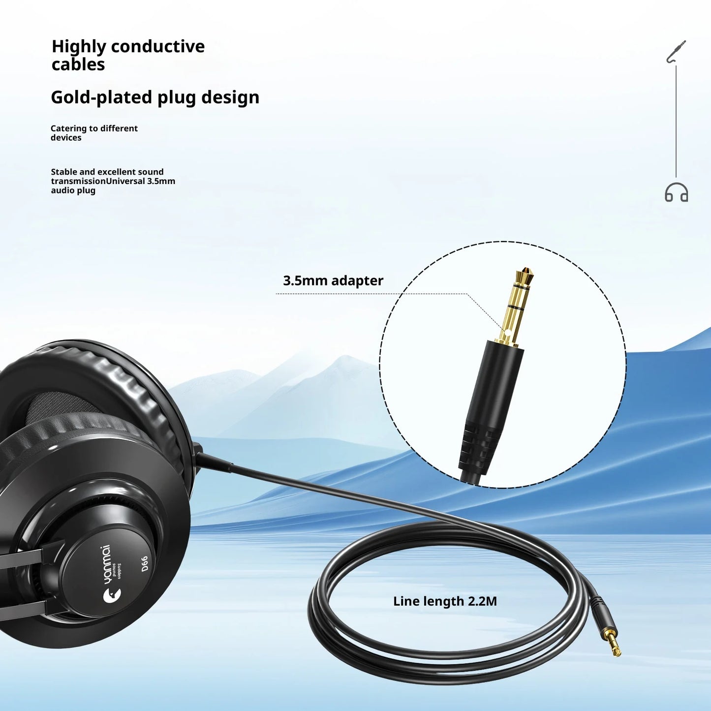 Professional Monitoring Headphones 40mm