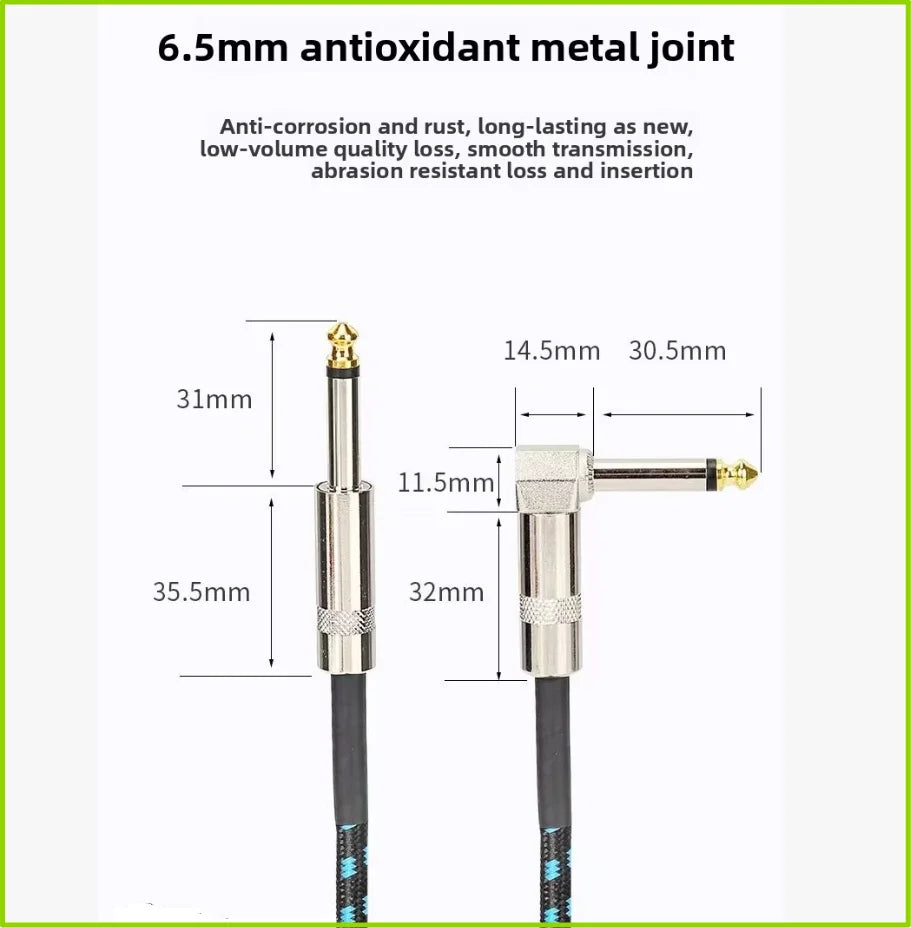 Guitar Instrument Cable Gold Plated