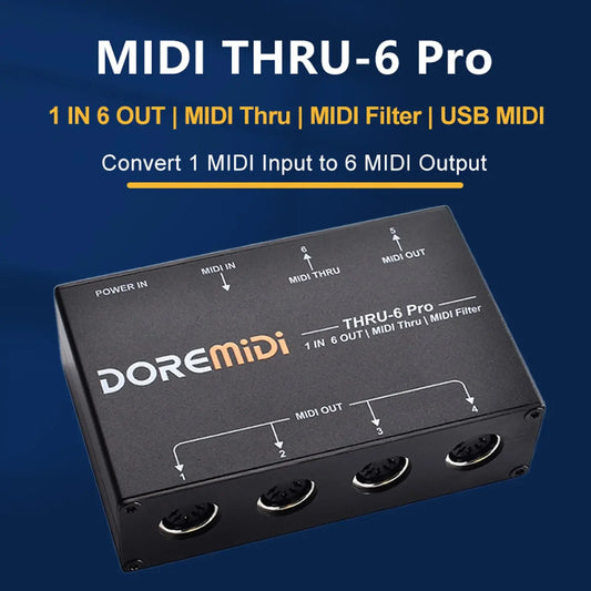THRU-6 Pro MIDI Splitter Box
