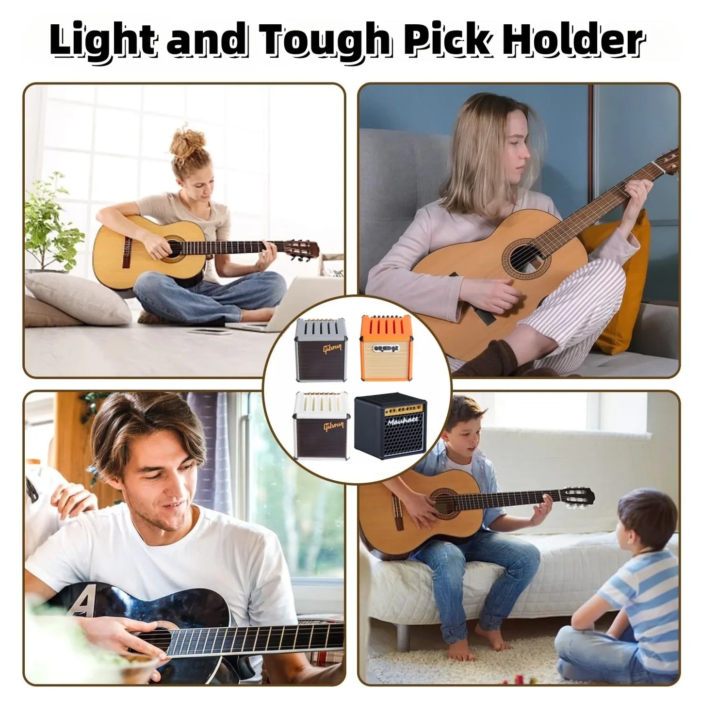 Guitar Pick Holder Amp Style 5-Slot Case