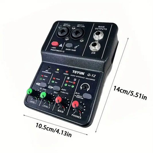 Professional Portable USB Audio Interface Mixer