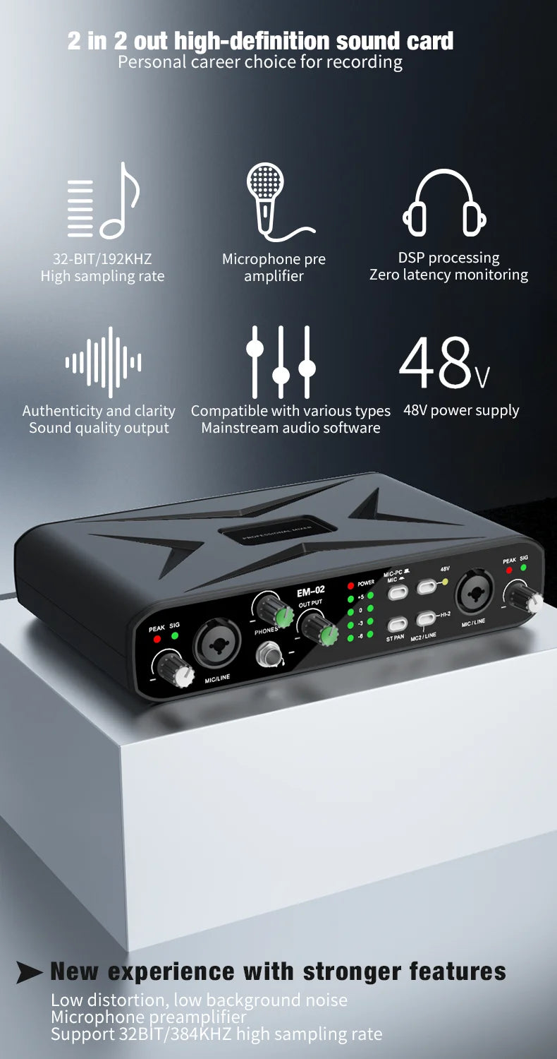 USB Audio Interface 32 Bit 384kHz Recording
