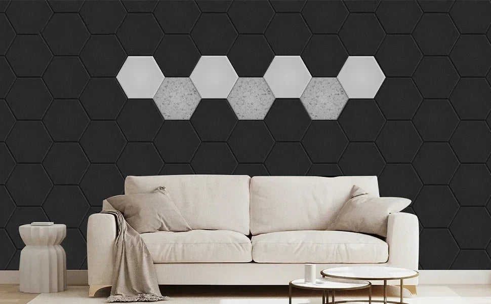 Hexagonal Acoustic Panels 12 Pack