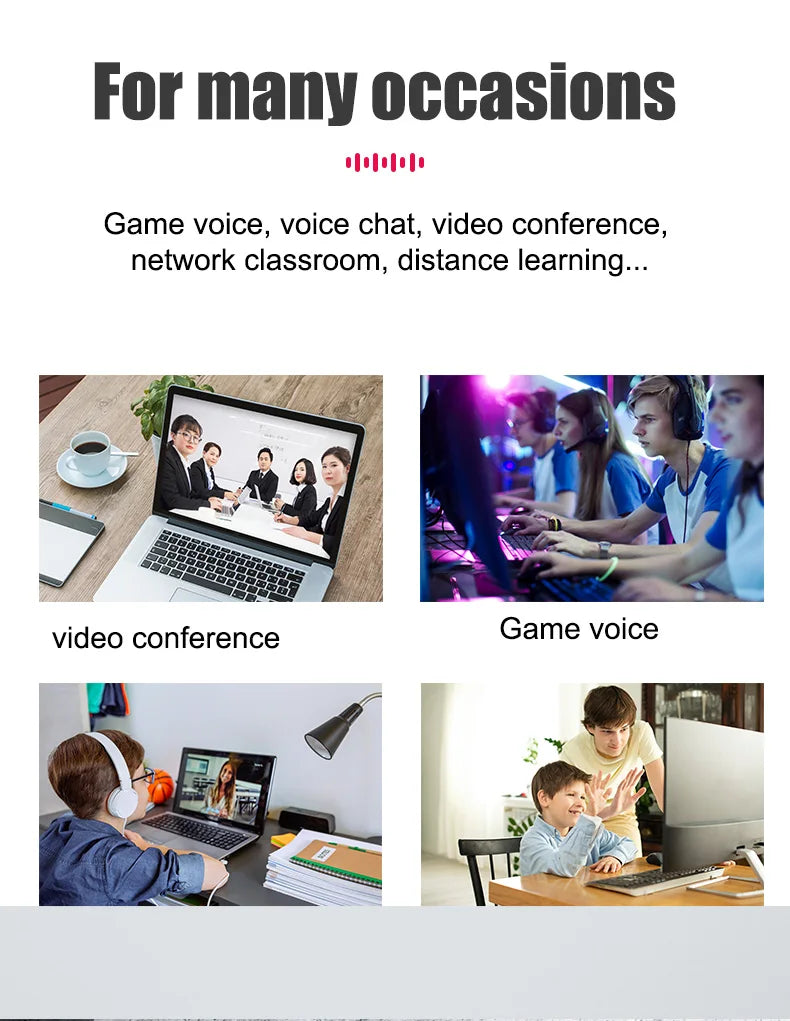 USB Condenser Microphone Tabletop Streaming Mic