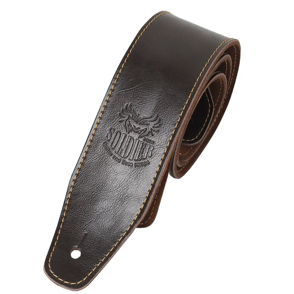 Leather Guitar Strap Adjustable Vintage Style