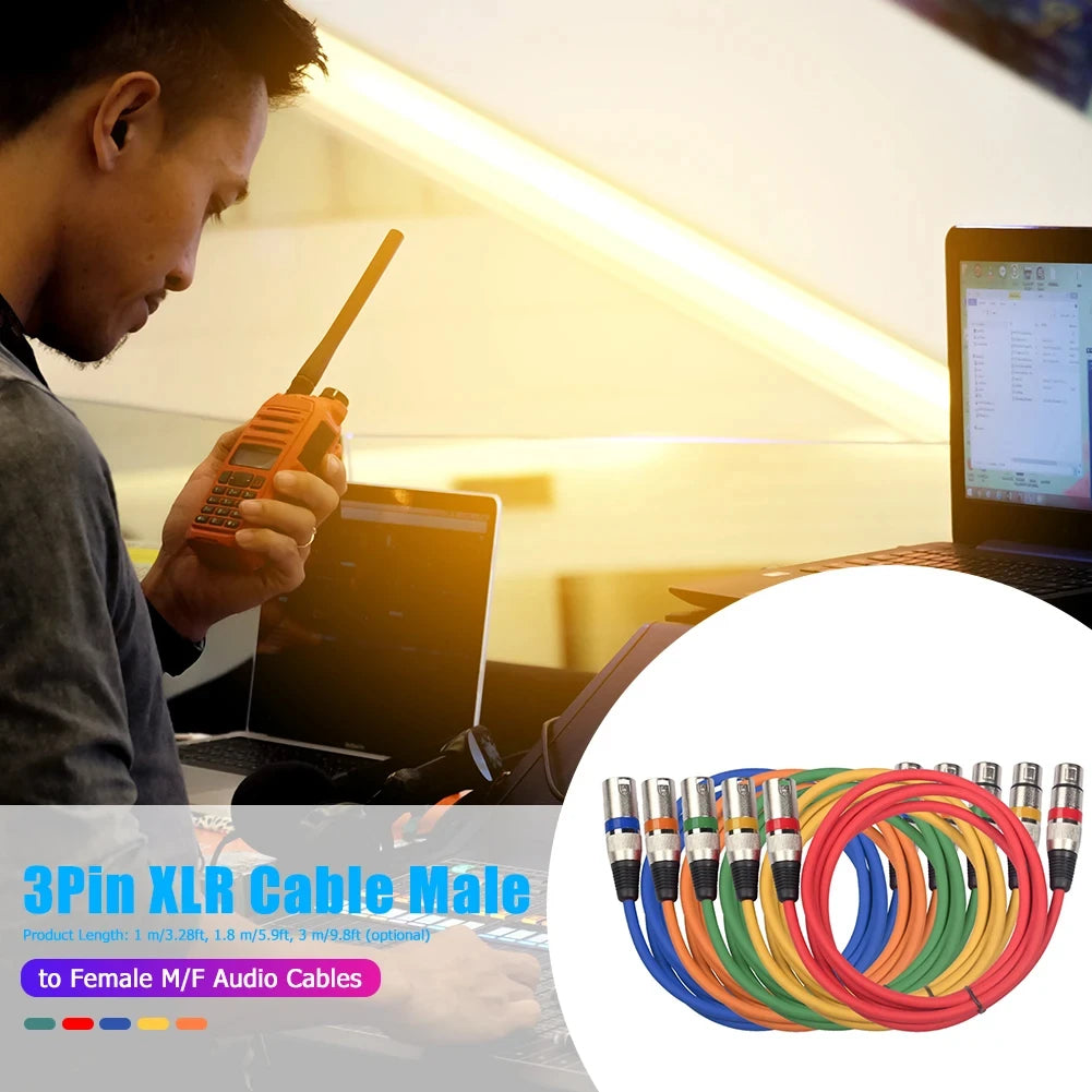 XLR Microphone Extension Cable 3-Pin Balanced