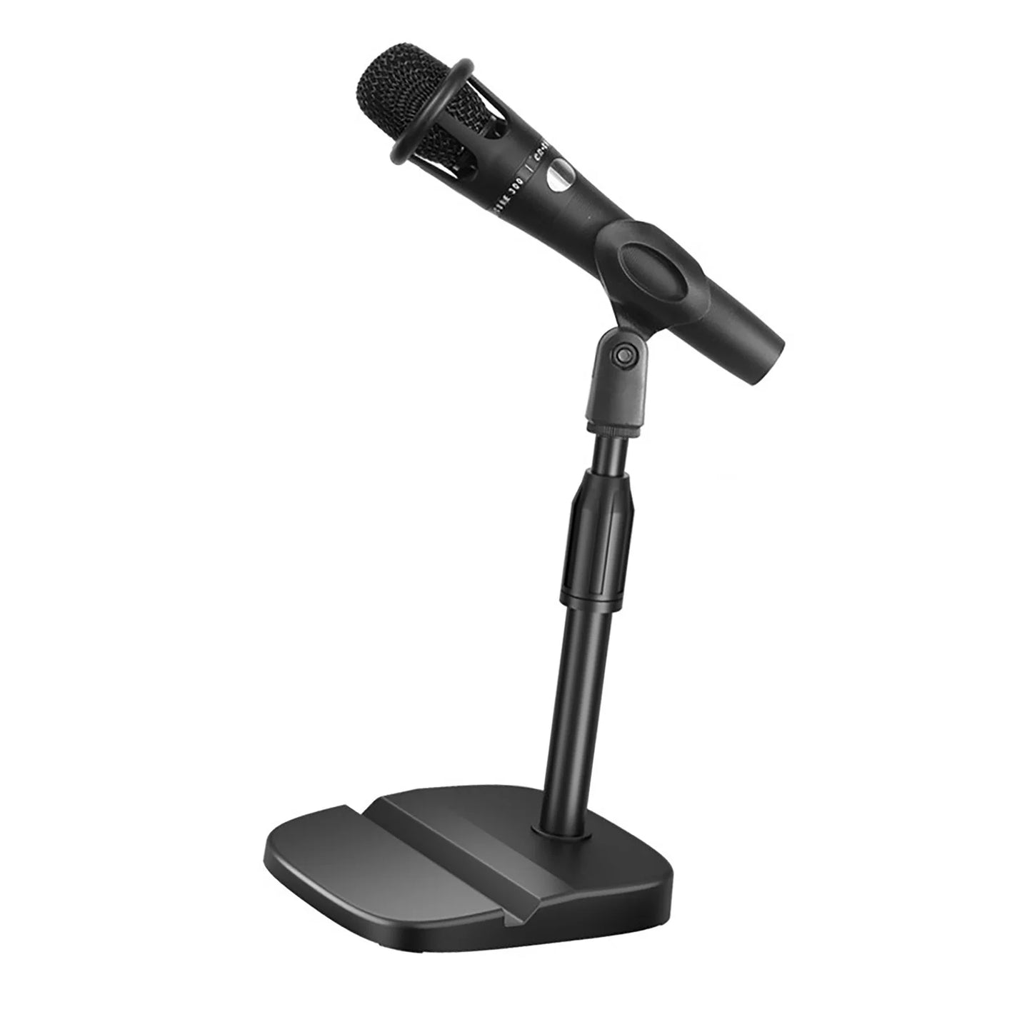 Adjustable Desktop Microphone Stand with Device Slot