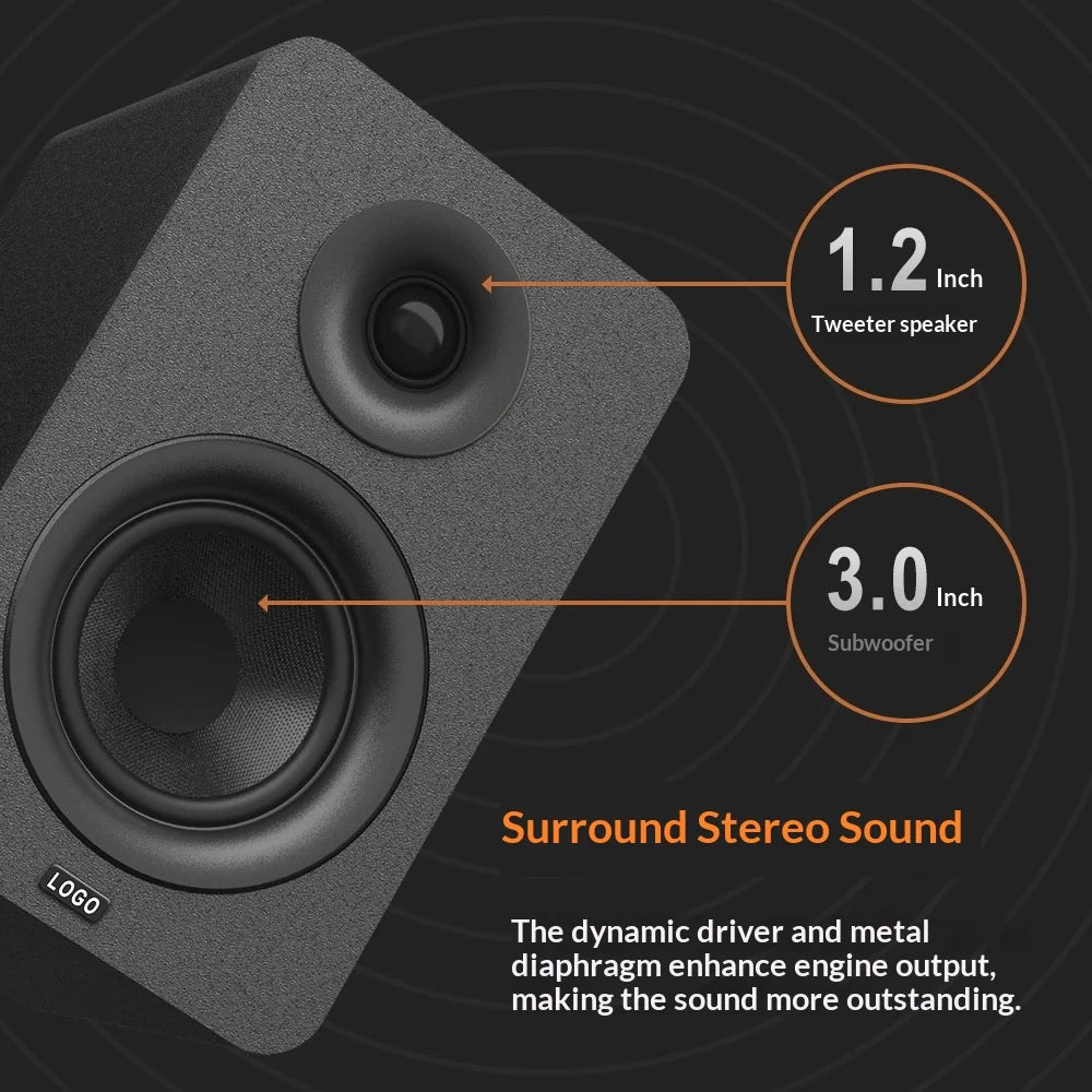 Bookshelf HiFi Monitor Speakers 3 Inch Pair