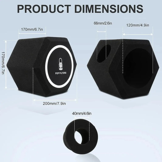 Microphone Isolation Ball Pop Filter Shield