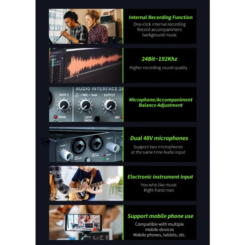 X2 USB Audio Interface 2 Channel Recording