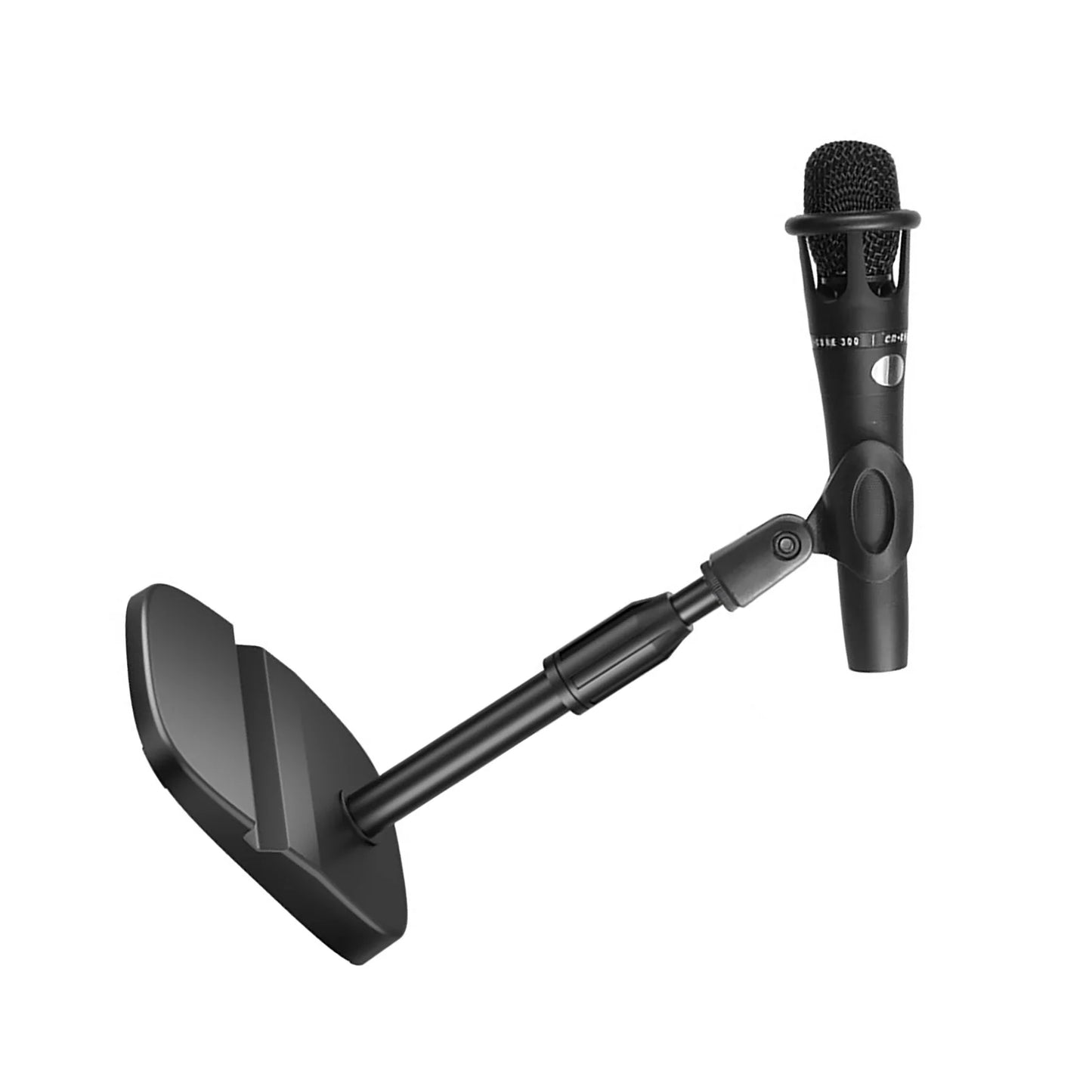 Adjustable Desktop Microphone Stand with Device Slot