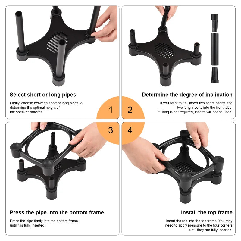 Desktop Speaker Stands Adjustable Monitor Isolation