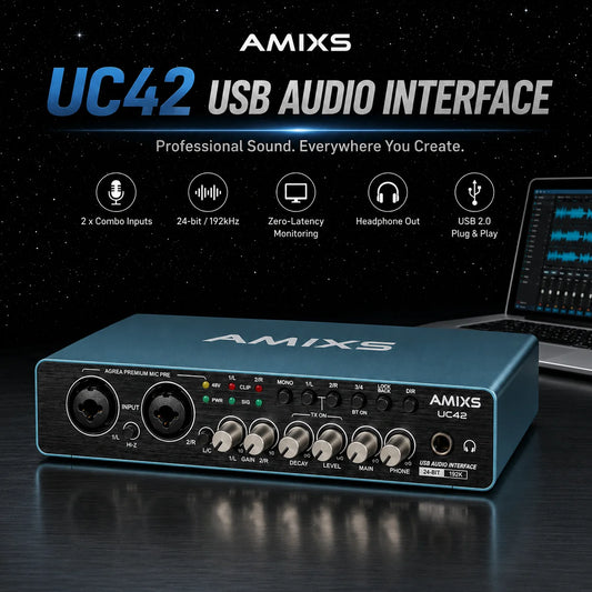 UC42 USB Audio Interface Recording Sound Card