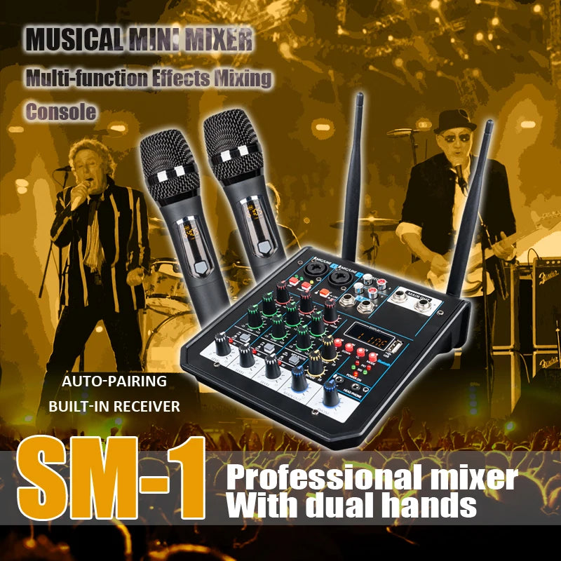 4 Channel Bluetooth Mixer UHF Wireless System