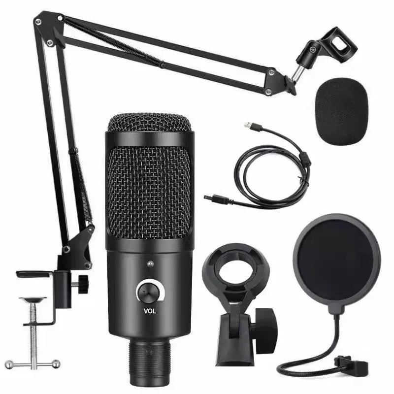 USB Condenser Microphone with Desktop Stand