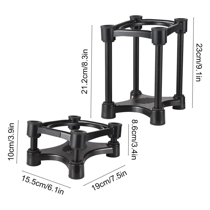 Desktop Speaker Stands Adjustable Monitor Isolation