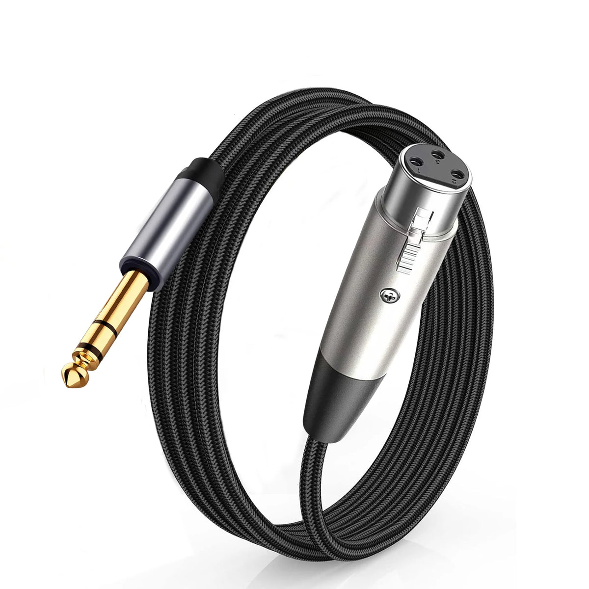 6.35mm TRS to XLR Audio Cable Braided