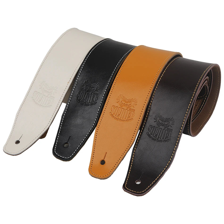 Leather Guitar Strap Adjustable Vintage Style