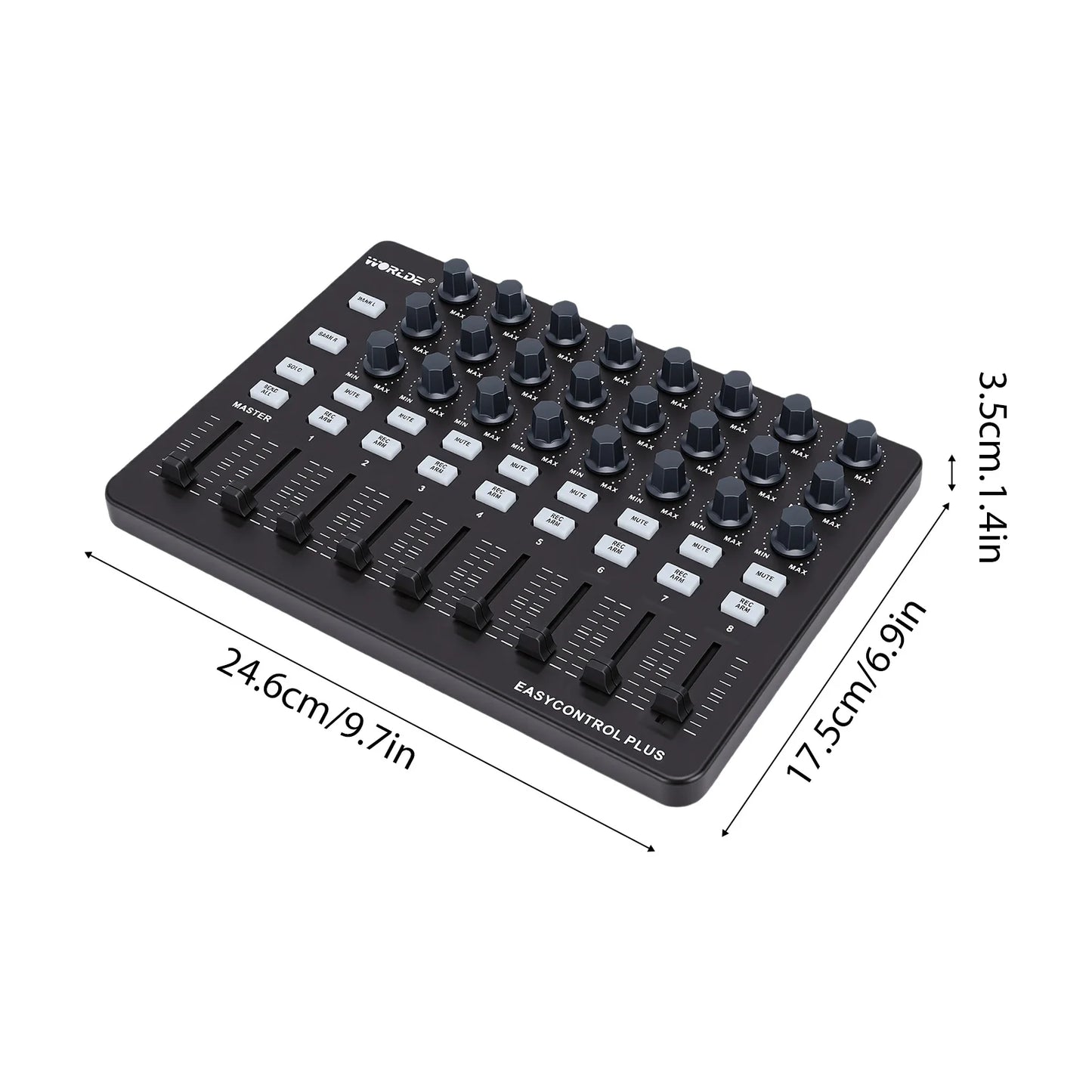Portable MIDI Controller with Knobs and Faders