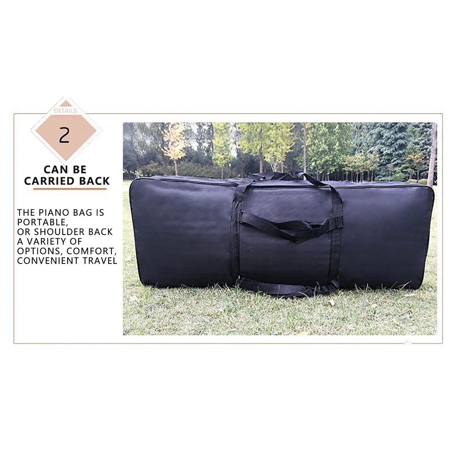 61 Key Keyboard Bag Padded Protective Case