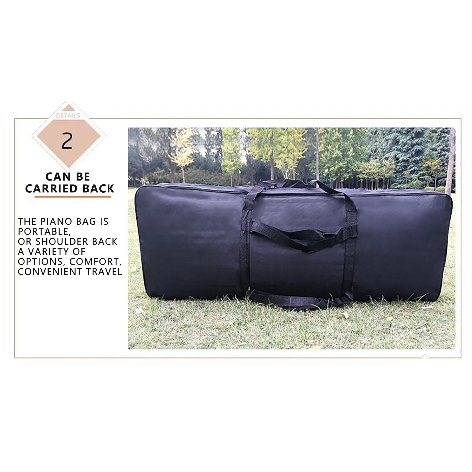 61 Key Keyboard Bag Padded Protective Case