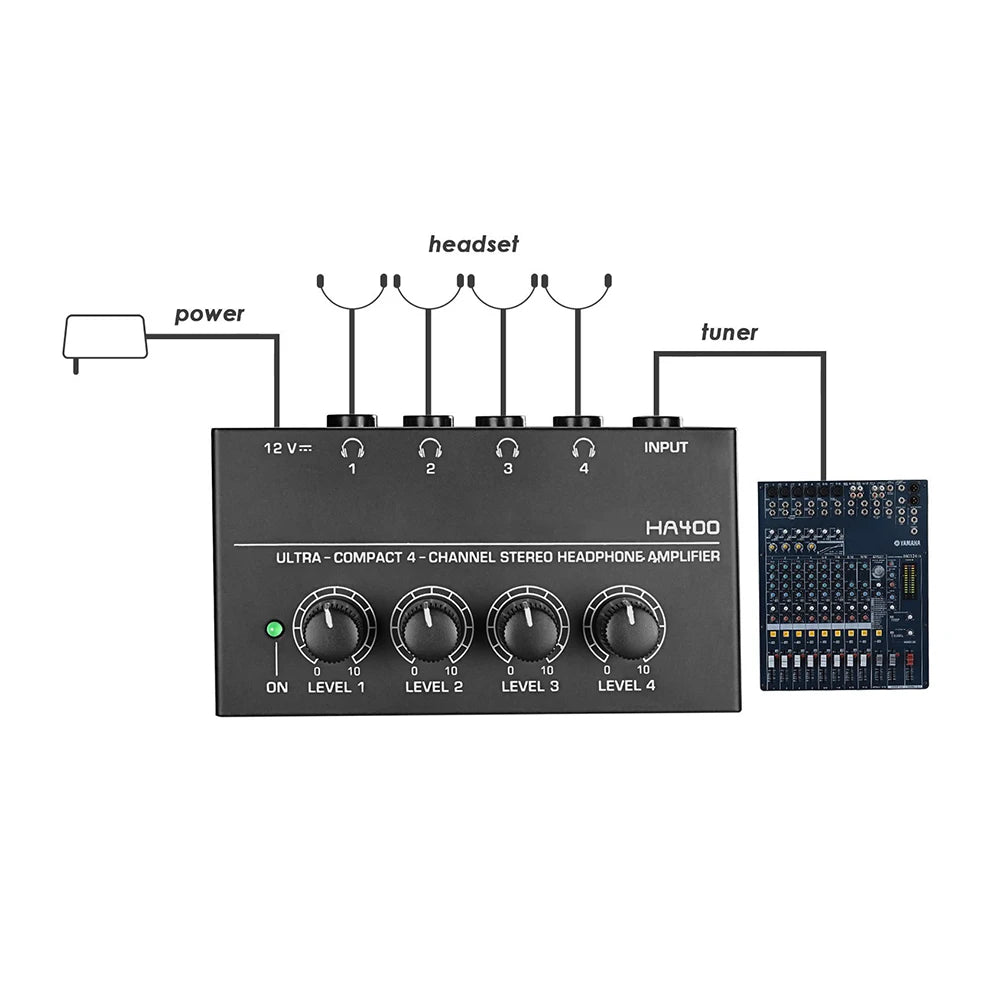 4-Channel Mini Headphone Amplifier