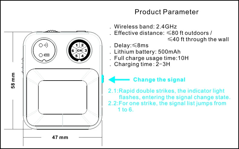 Wireless In Ear Monitor System Stereo Audio