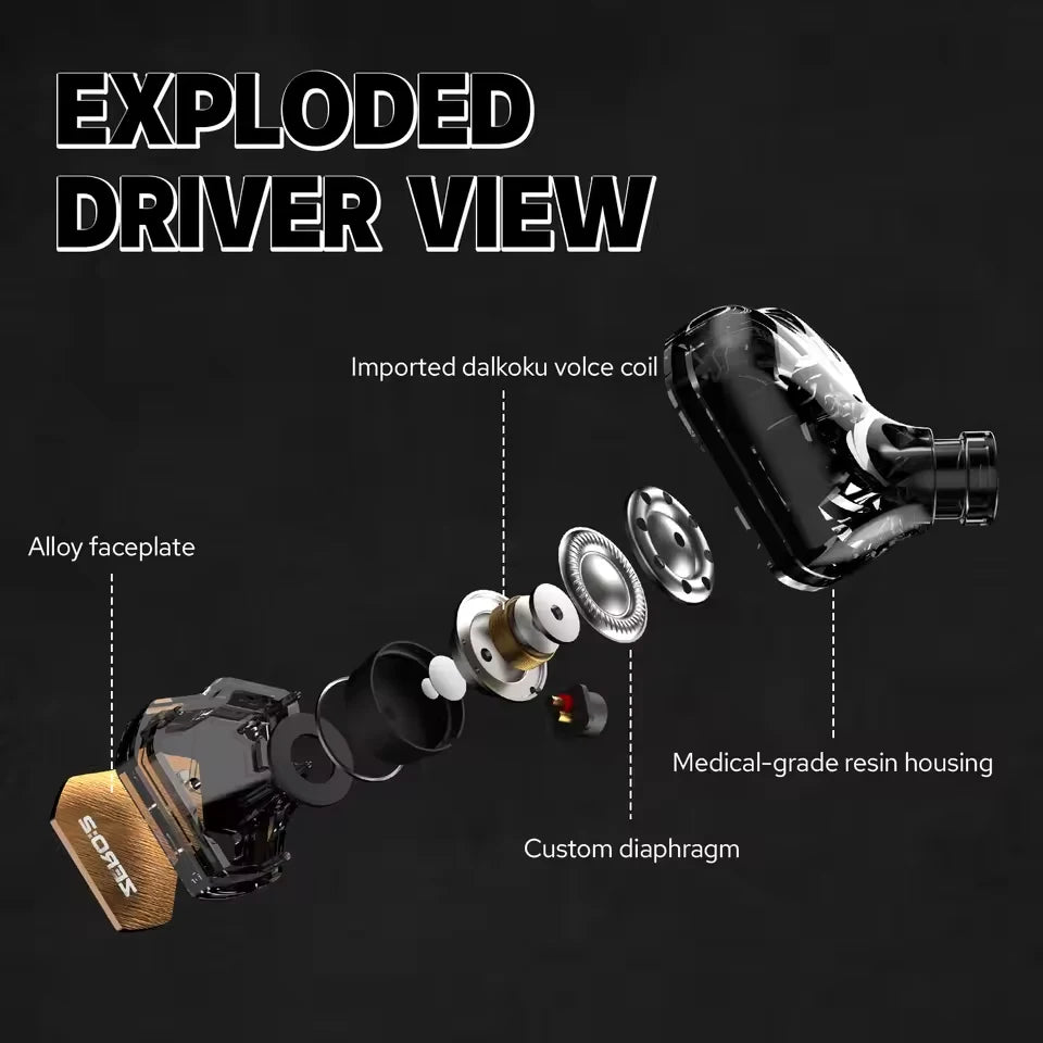 10mm Dynamic Driver IEM Earbuds with OFC Cable