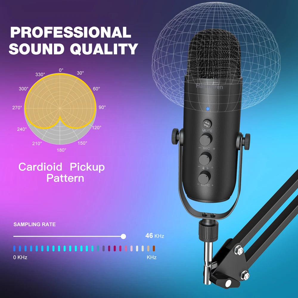 USB Cardioid Condenser Microphone Kit