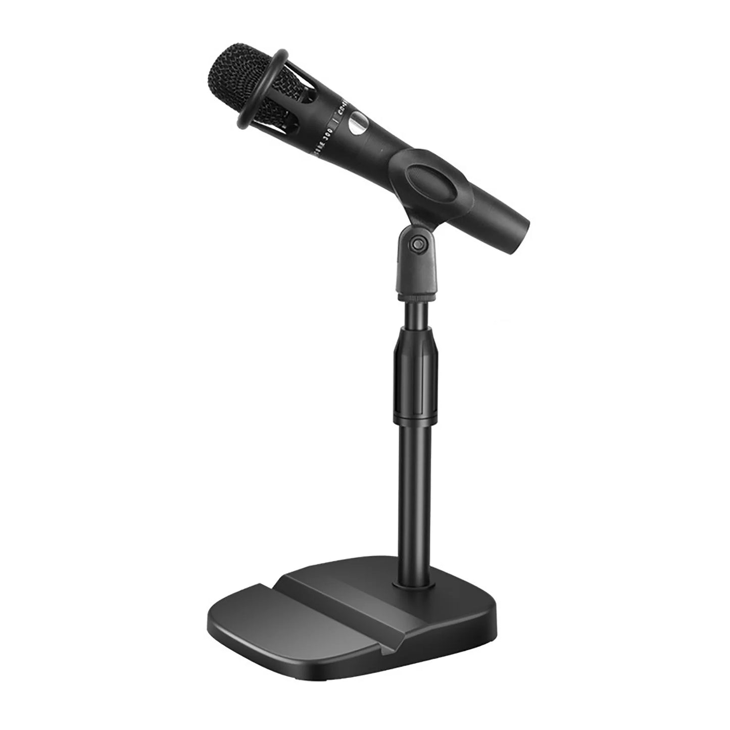 Adjustable Desktop Microphone Stand with Device Slot