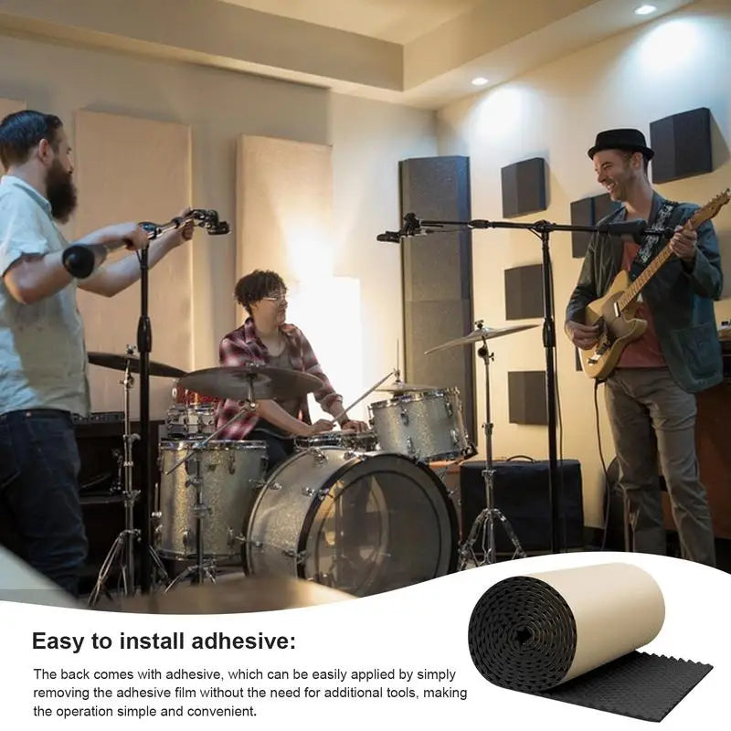 Self Adhesive Acoustic Foam Sound Insulation Panel 50x200cm