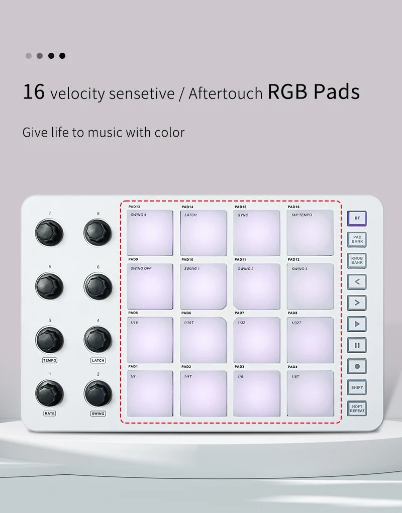 M VAVE SMC PAD Wireless MIDI Controller