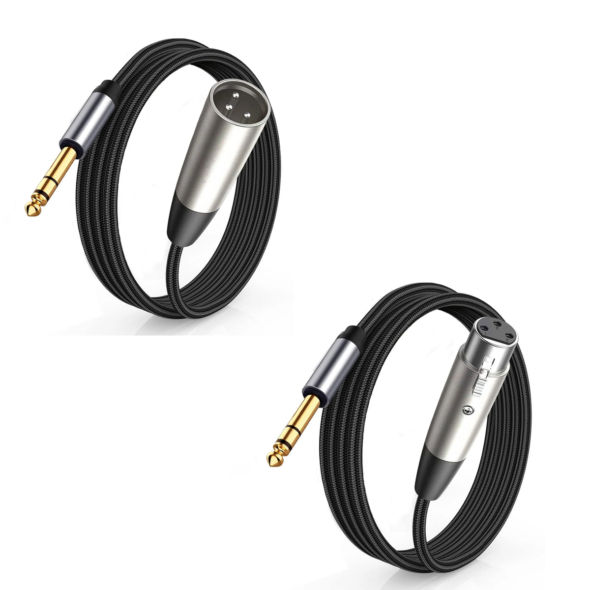 6.35mm TRS to XLR Audio Cable Braided