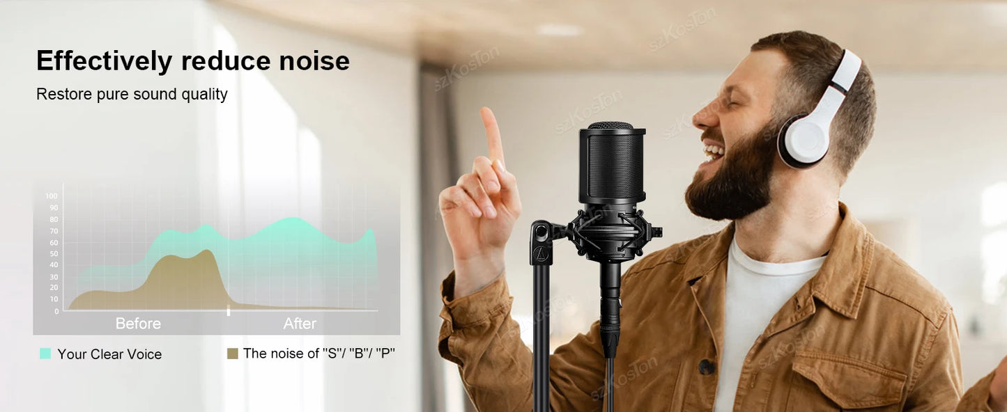 Triple Layer Microphone Pop Filter Shield