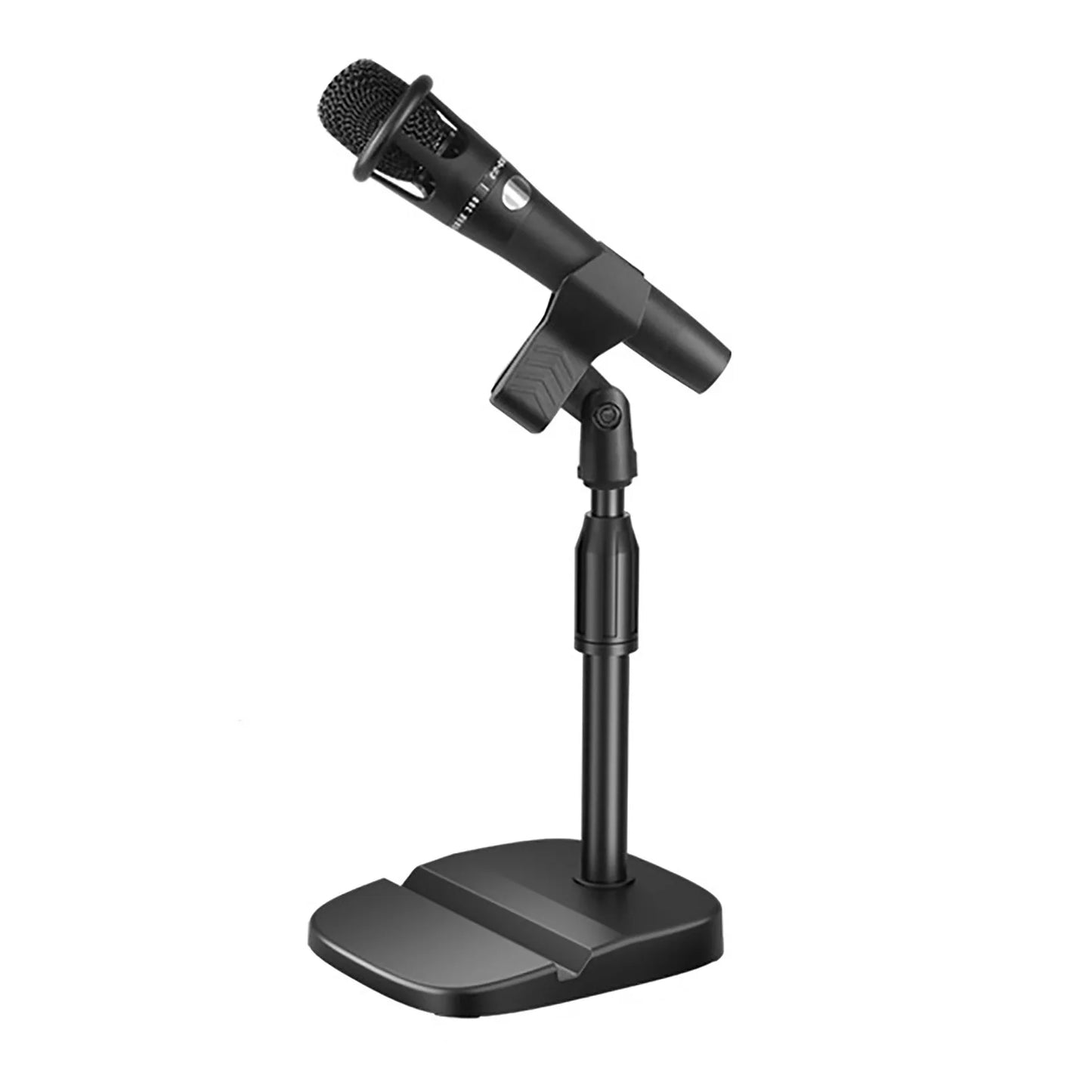 Adjustable Desktop Microphone Stand with Device Slot