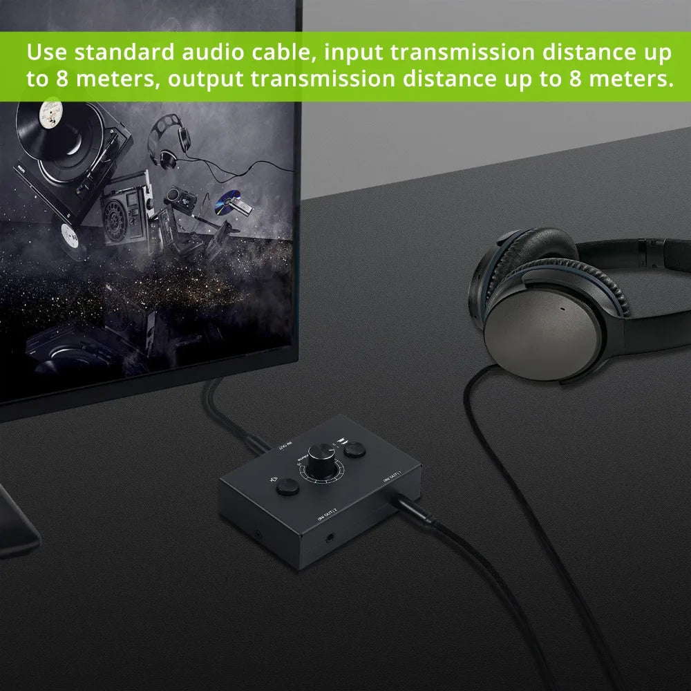 3.5mm Audio Switcher Stereo Source Selector