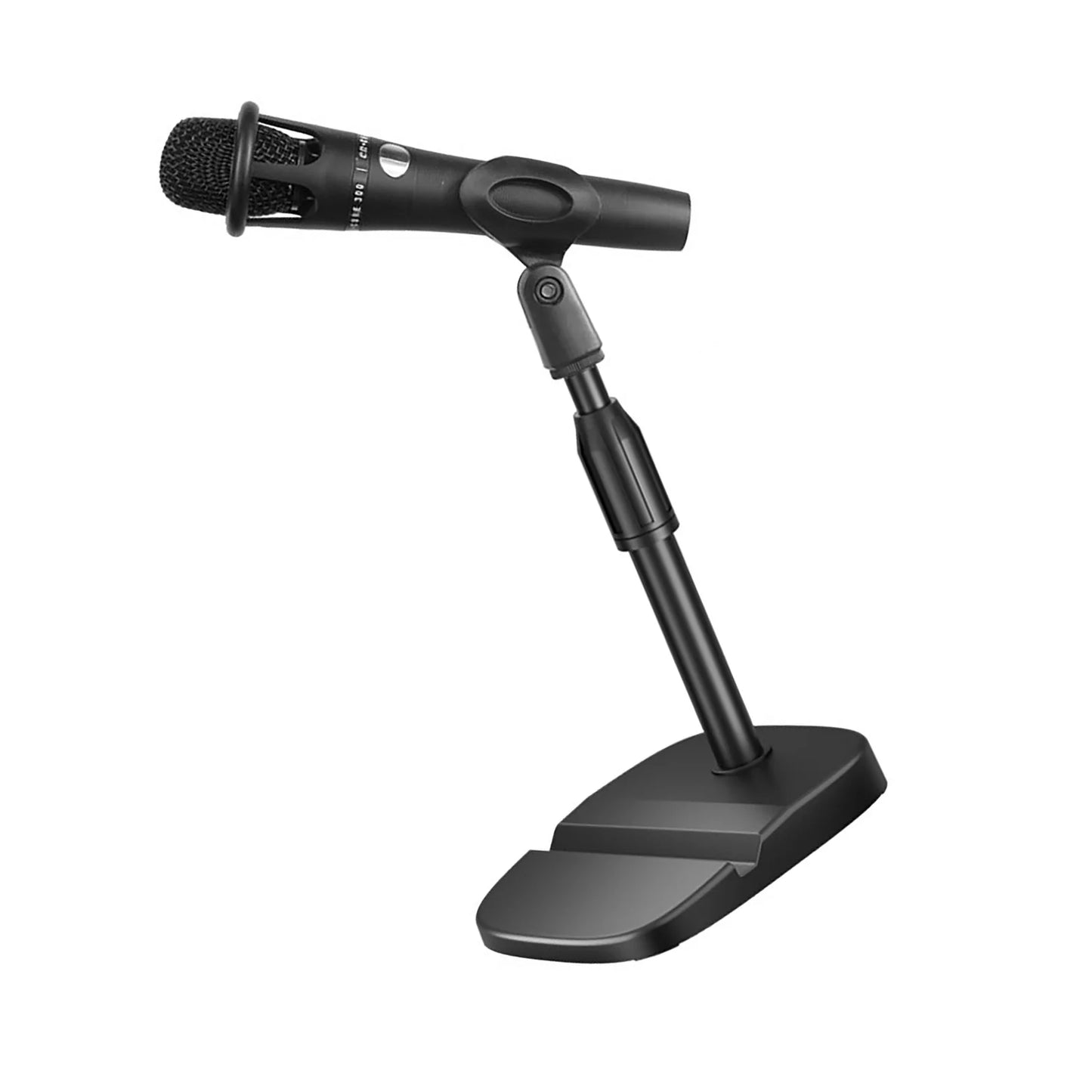 Adjustable Desktop Microphone Stand with Device Slot