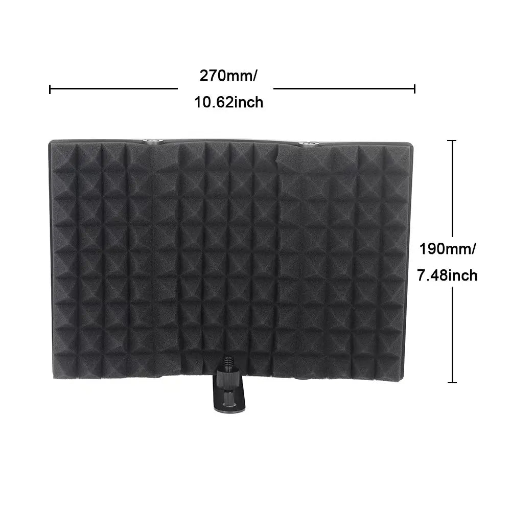 Foldable Microphone Isolation Shield Triple Layer