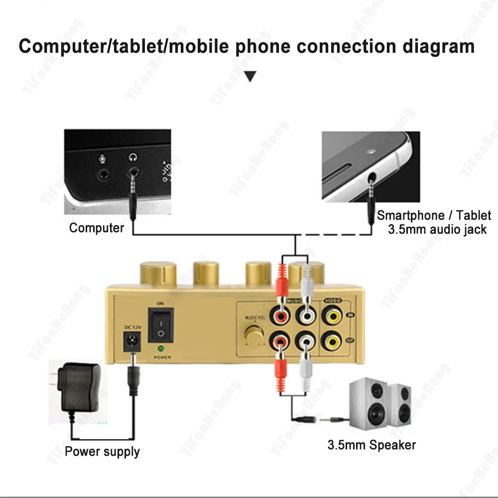 Dual Mic Karaoke Mixer with Echo Control