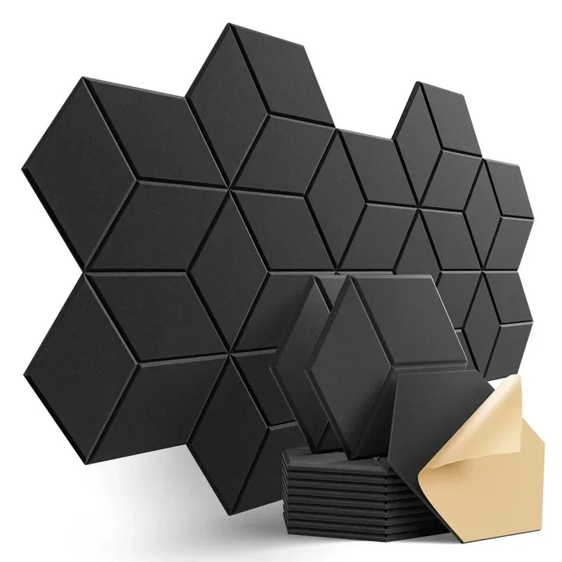 Hexagonal Acoustic Panels 12 Pack
