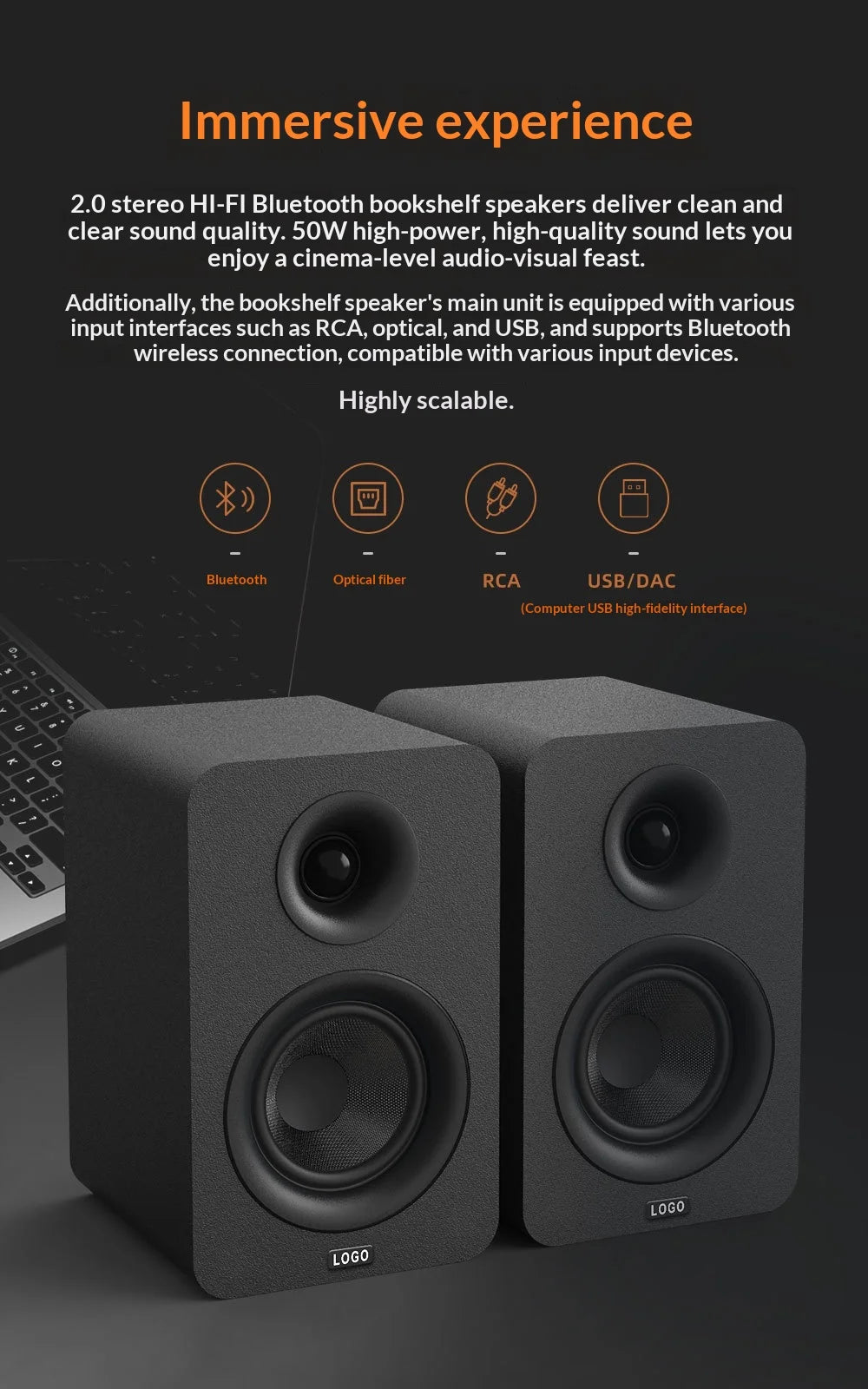 Bookshelf HiFi Monitor Speakers 3 Inch Pair
