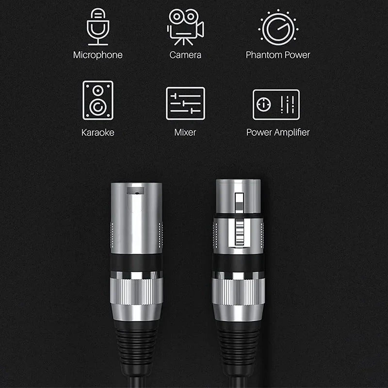 XLR Microphone Cable 3-Pin Balanced Audio Cable