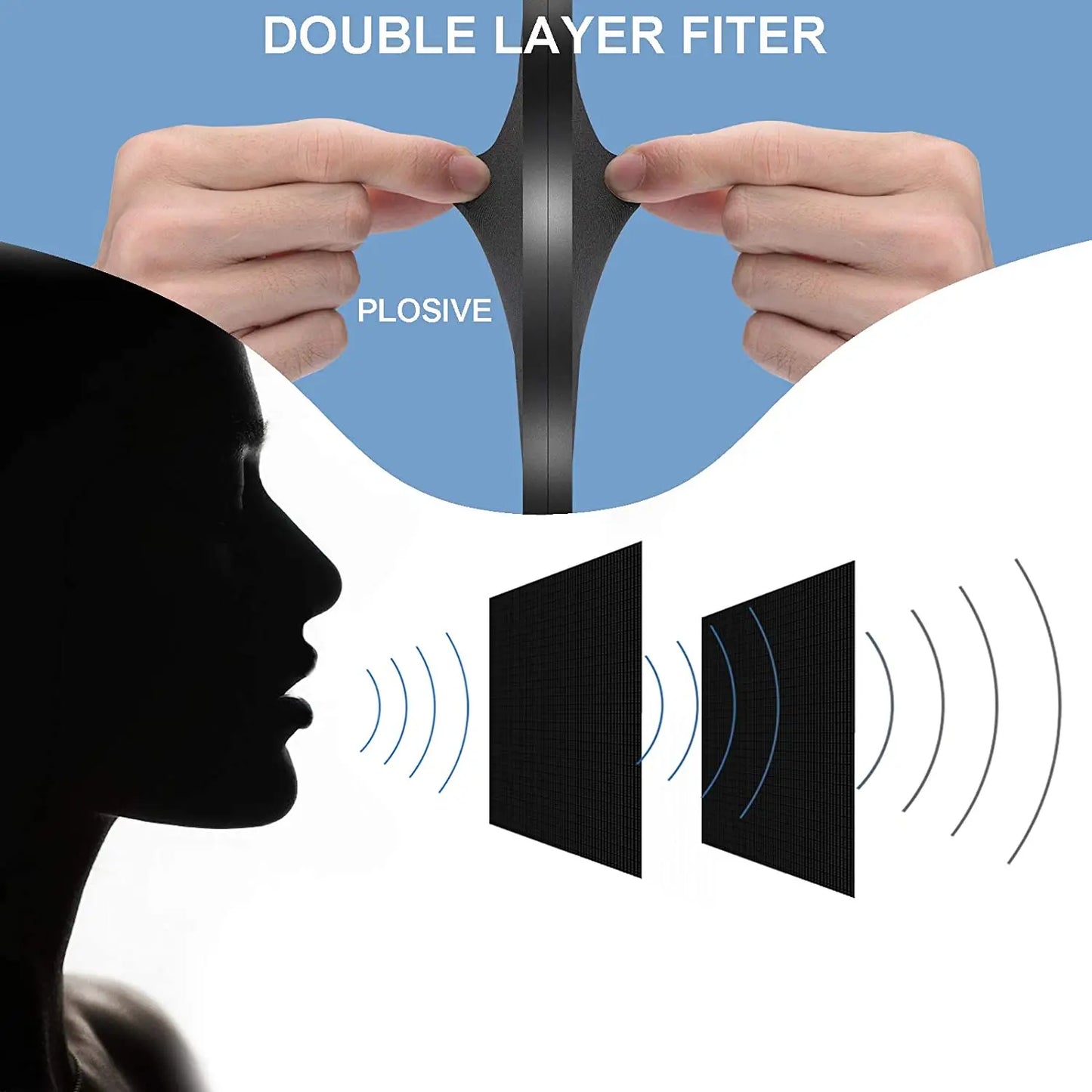Studio Microphone Pop Filter Flexible Wind Screen