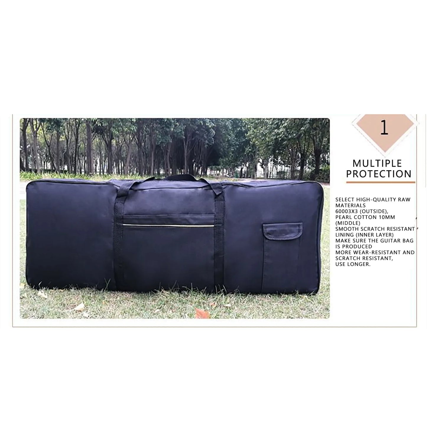 61 Key Keyboard Bag Padded Protective Case
