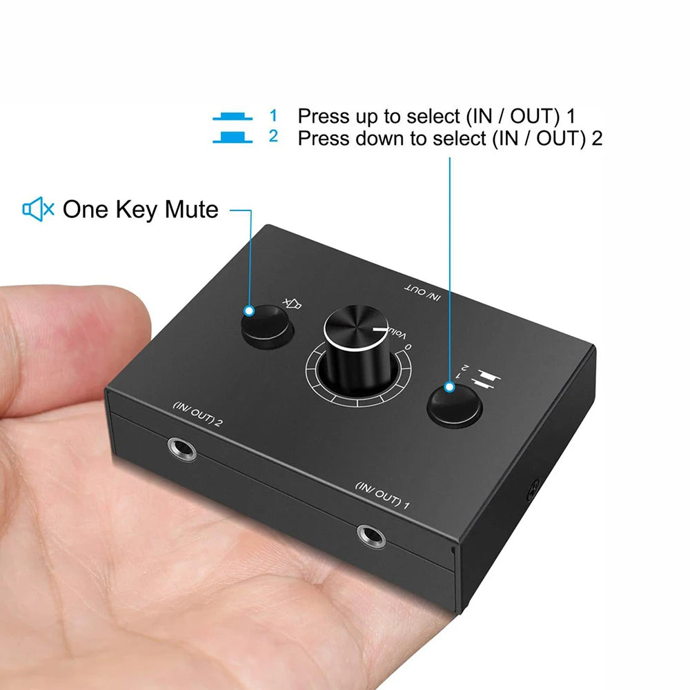 3.5mm Audio Switcher Stereo Source Selector