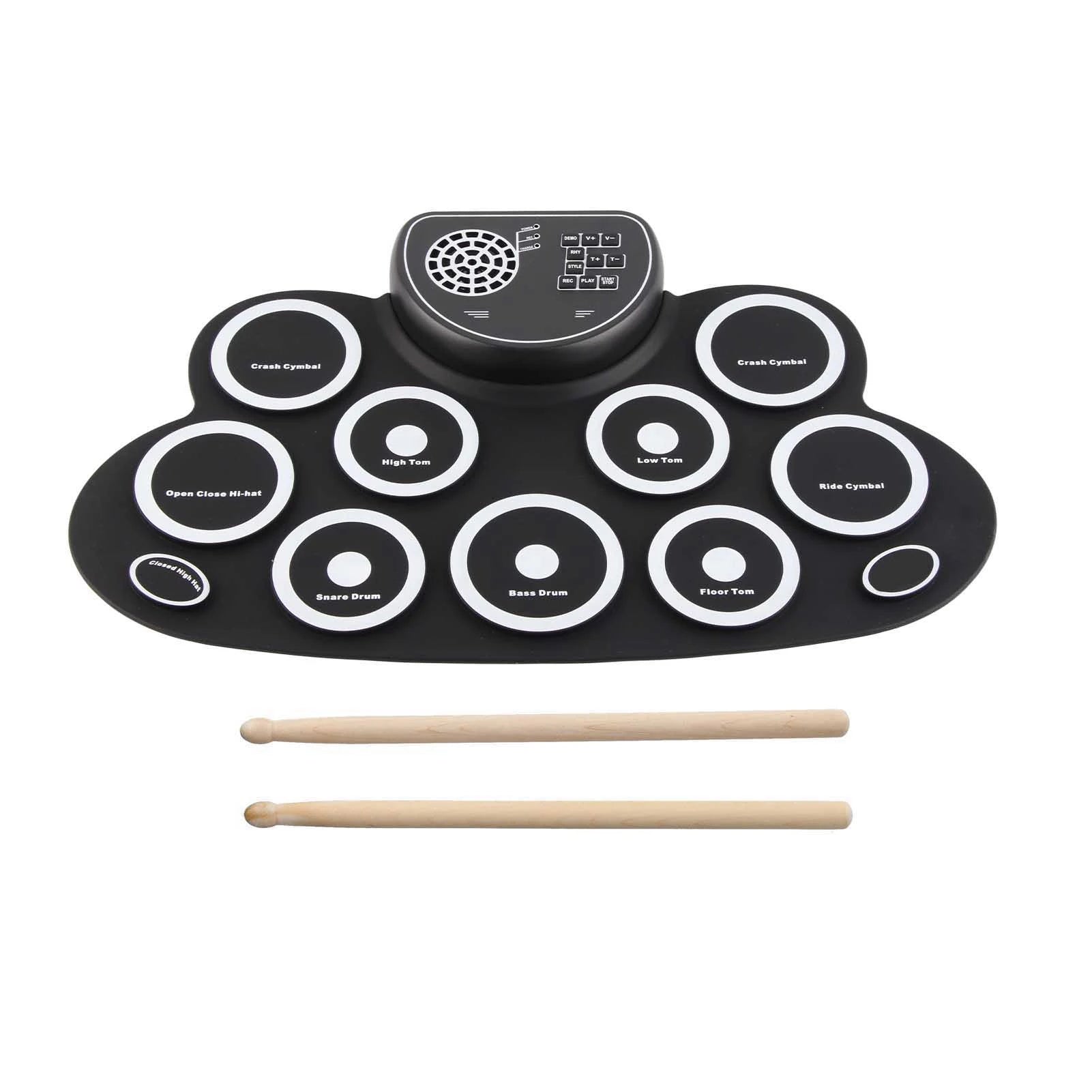 Roll Up Electronic Drum Pad with Speakers