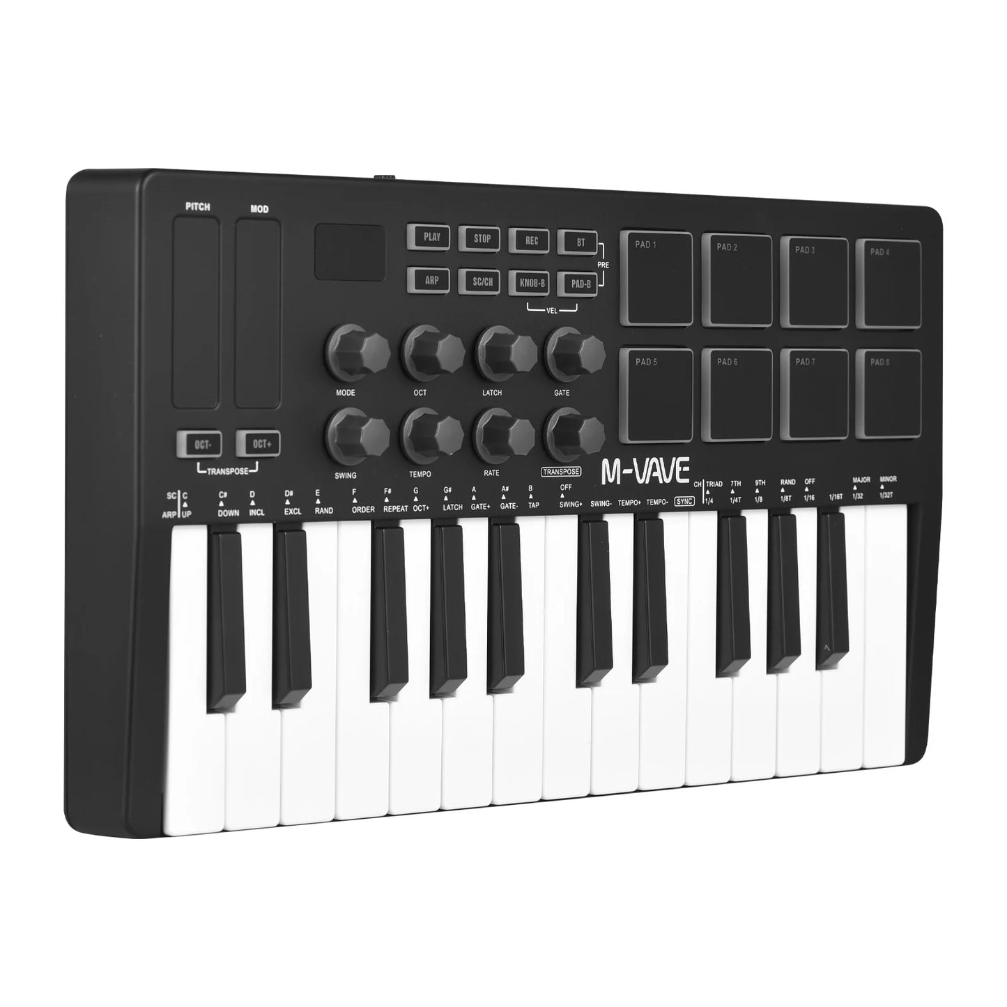 Mini 25-Key Wireless MIDI Controller
